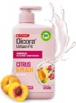 Dicora Urban Fit | Tsitruse du&scaron;igeel ja virsik, toitev du&scaron;igeel C-vitamiini ja looduslike ekstraktidega, 825 ml.