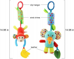 Beebide, laste voodipesu, Beebi rippuvad k&otilde;ristid (4 tk) &ndash; v&auml;rvilised loomahammaste m&auml;nguasjad, sobivad suurep&auml;raselt sensoorseks arendamiseks