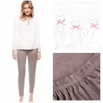 Pidžama Infiorē naistele, pikkade varrukatega, n&ouml;&ouml;pide ja taskuga, karudega