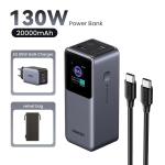 Akupank UGREEN PD3.0 130W 20000mAh Power Bank Kiire Laadimine V&auml;line Aku Tahvelarvutile Samsung - 130W EL komplekt