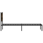 &uuml;heinimese voodi，t&auml;iskasvanu voodi，metallist voodiraam ilma madratsita suitsutatud tamm 90x200 cm CFE8026135