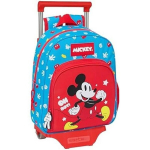 Ratastega koolikott Mickey Mouse Clubhouse Fantastic Sinine Punane 28 x 34 x 10 cm