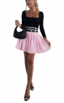 Plisseeritud seelik naistele, Styled in Italy, roosa