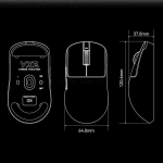 R1 Pro Maxi laaditud traadita m&auml;ngu hiir koos PAW3395 anduriga - Purple