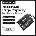 Akupank Liigutatud Z70Pro kaasaskantav aku koos taskulampiga v&auml;lilaagri jaoks - roheline 100W 70000Mah, 50001Mah -100000Mah