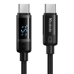 Mcdodo CA-5780 USB-C&ndash;USB-C 60 W andmekaabel 1,2 m (must)