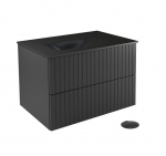 Seinale kinnitatav vannitoakapp kraanikausiga Besco Akya Linea, 76 cm, hall