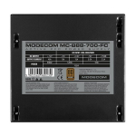 Toiteplokk - MODECOM MC-B88-700-FC 700W Must 80+ Pronks