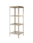 Riiul Furniture Reli, valge/pruun