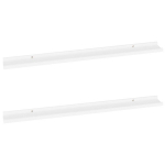 vidaXL seinariiulid, 2 tk, valge, 100 x 9 x 3 cm