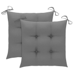 vidaXL aiatooli istmepadjad 2 tk hall 50 x 50 x 7 cm kangas