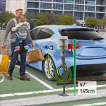 Elektriautode laadimisjaama alus, &otilde;ues Barkan EV140FC, floor, 145 cm, 50 kg