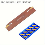 K&otilde;vasulamissisestusterade Komplekt SMGB32 Soonte L&otilde;ikehoidiku ja 10 MGMN300 Plaatidega, CNC Treipingi Soonimist&ouml;&ouml;de Komplekt, 1PC SMGB332 + 10PCS MGMN300