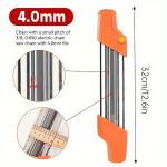 K&auml;eshoitav Kettsae Teritaja Komplekt, Oranžinis 4,0 mm rankinis galąstuvas (1 rinkinys)