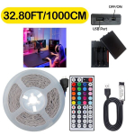 RGB LED valgusriba kaugjuhtimispuldiga, 32,80 pėdų / 393,70 colių / 10 mln