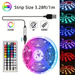 RGB LED riba kaugjuhtimispultiga, 3,28 pėdų / 1 mln