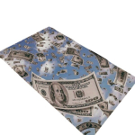 Kristall Velvet Dollar Muster Vaip, 60 cm x 90 cm / 23,62 colio x 35,43 colio