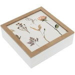 Dekoratiivne karp Versa Kwiaty Puit MDF 24 x 7 x 24 cm