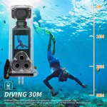 Seiklus- ja vabaajakaamera 4K Ultra HD Mini Action kaamera p&ouml;&ouml;rab veekindlat - must, 64G kaardiga