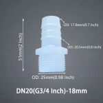 5tk Plastikust Meeste Keere Vooliku &Uuml;hendus G1/2 G3/4 Toll Pagood&uuml;hendus Veepumba Seade., G3/4&ndash;18 mm (0,7 colio)