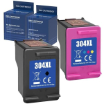 Laserprinteri kassett HP 304XL mustri tindmine musta ja v&auml;rvilise sobivusega DeskJet 2600 2620 2630 3720 3730 3750 Envy 5000 5010 5020 5030 5050