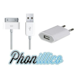 Laadija ja USB kaabel, &uuml;hilduv iPhone 4S-iga