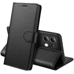 Xiaomi Redmi Note 13 Pro 4G puhul kaanega must rahakott magnetklapiga kaardiruumiga Phonillico&reg;