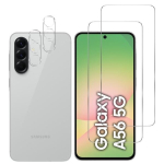Kuumutatud klaas Samsung Galaxy A56 5G jaoks ja kaamera kaitse [Pakendis 2] Phonillico&reg; kaitsekile