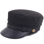 Unisex Baker Boy Newsboy Berete m&uuml;ts koos s&otilde;jav&auml;e kadettidega m&uuml;tsiga, Black