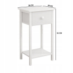 &Ouml;&ouml;kapp riiuliga valge Skandinaavia stiilis 38 cm