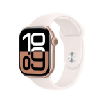 Apple Watch Series 10 GPS 46mm Rose Gold Aluminium Case with Sport Band S/M Light Blush