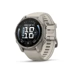 Garmin fēnix 9 43mm Titanium with Fog Gray silicone Band