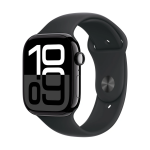 Apple Watch Series 10 4G 46mm Black Aluminium Case with Black Sport Band S/M