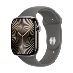 Apple Watch Series 10 GPS + LTE 46mm Natural Titanium Case with Grey Sport Armband M/L