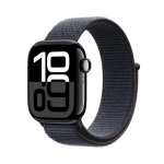 Apple Watch Series 10 GPS 42mm Jet Black Aluminium Case with Sport Loop Black