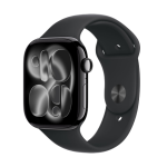 Apple Watch Series 11 (2025) GPS 46mm Jet Black Aluminium Case with Sport Band M/L Black