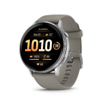 Garmin Venu 4 45mm Smart Watch Silver Case with Grey Band