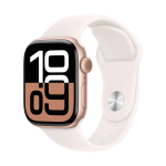 Apple Watch Series 10 GPS 42mm Rose Gold Aluminium Case with Sport Band S/M Beige