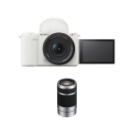 Digital Mirrorless Camera Sony ZV-E10 II with 16-50mm and 55-210mm Lenses White