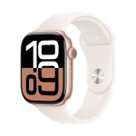 Apple Watch Series 10 GPS 46mm Rose Gold Aluminium Case with Sport Band M/L Light Blush
