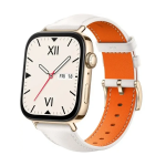 Huawei Watch Fit 3 Gold with White Leather Armband