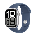 Apple Watch Series 10 GPS 42mm Silver Aluminium Case with Sport Band S/M Denim
