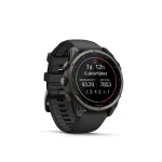 Garmin Fenix 9 Smartwatch 47mm Carbon Grey DLC Titanium with Black Silicone Band