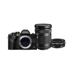 Digital Mirrorless Camera Olympus OM-D E-M10 Mark IV with 14-42mm and 40-150mm Lenses Black