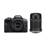 Digital Mirrorless Camera Canon EOS R100 with 18-45mm and 55-210mm Lenses