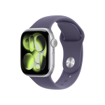 Apple Watch Series 11 (2025) GPS 46mm Silver Aluminium Case with Purple Fog Sport Band M/L Silver