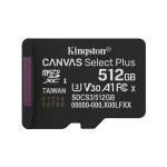 Kingston Technology 512GB microSDXC Canvas Select Plus Gen3 150MB/s A1 Card + Adapter