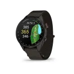 Garmin Approach S72 43mm Golf GPS Smartwatch Black Titanium Bezel Black ComfortFit Fabric Band