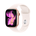 Apple Watch Series 11 (2025) GPS 46mm Rose Gold Aluminium Case with Light Blush Sport Band M/L