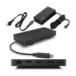 Lenovo USB-C Dual Display Travel Dock with Adapter Black